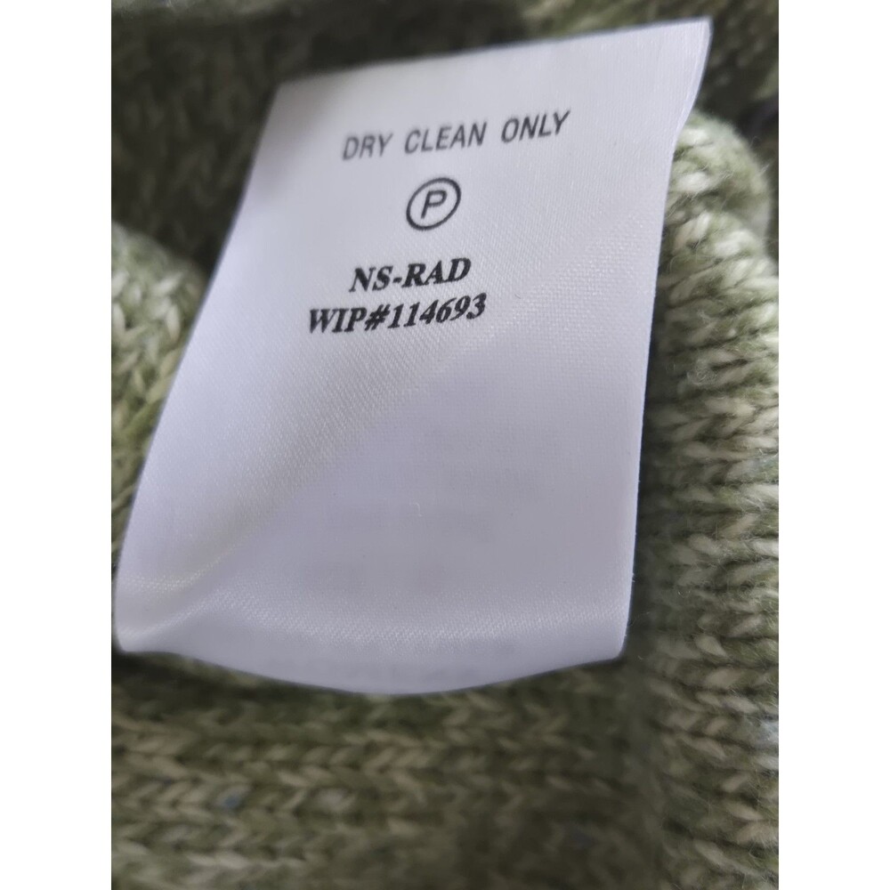 Woolrich Lambswool Sweater XL Green 1/4 Zip Pullover Soft Warm Luxury Preppy - Picture 8 of 12